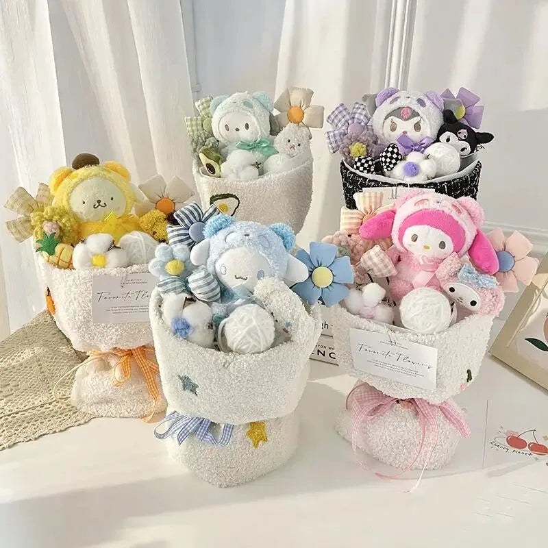 Plush Bouquet - Cute Cartoon Flower Gift