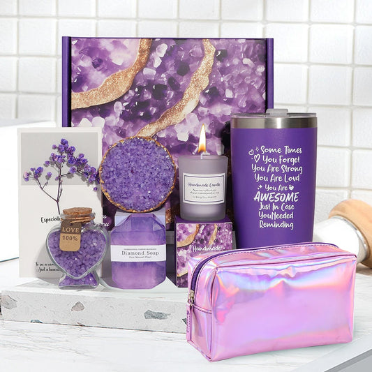 Lavender Bliss Gift Basket - Spa Set for Her