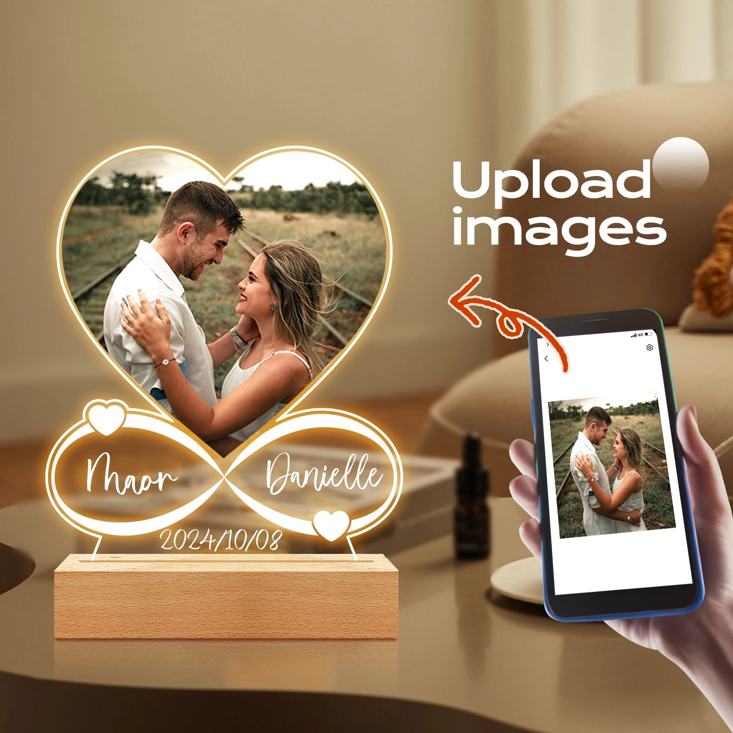 Custom Love Plaque - Personalized Photo Frame