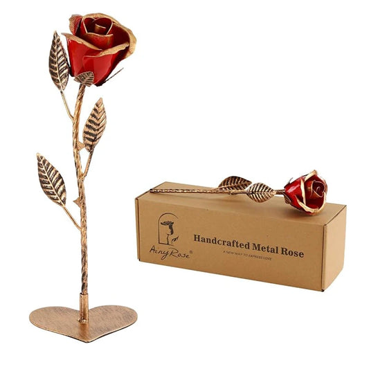 Everlasting Red Rose - Hand-Forged Iron Gift